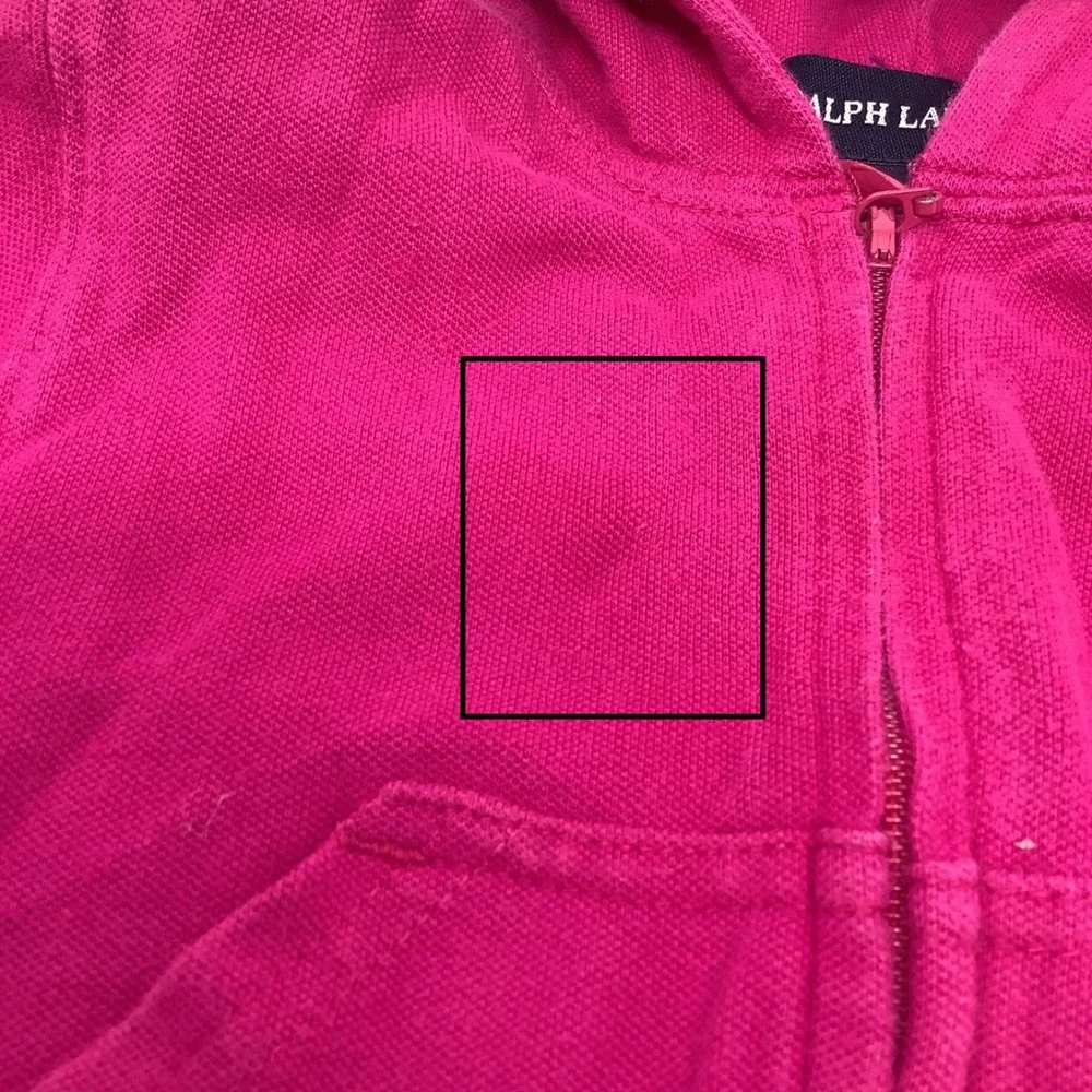 Ralph Lauren Pink Full Zip Hoodie Girls Size 18M Sweatshirt Pockets Long Sleeves